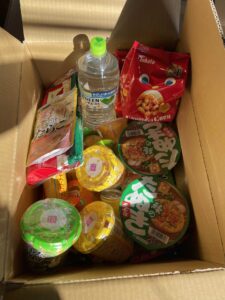 東京都からの食料支援物資の写真
