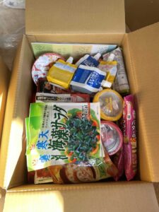 東京都からの食糧支援物資の写真